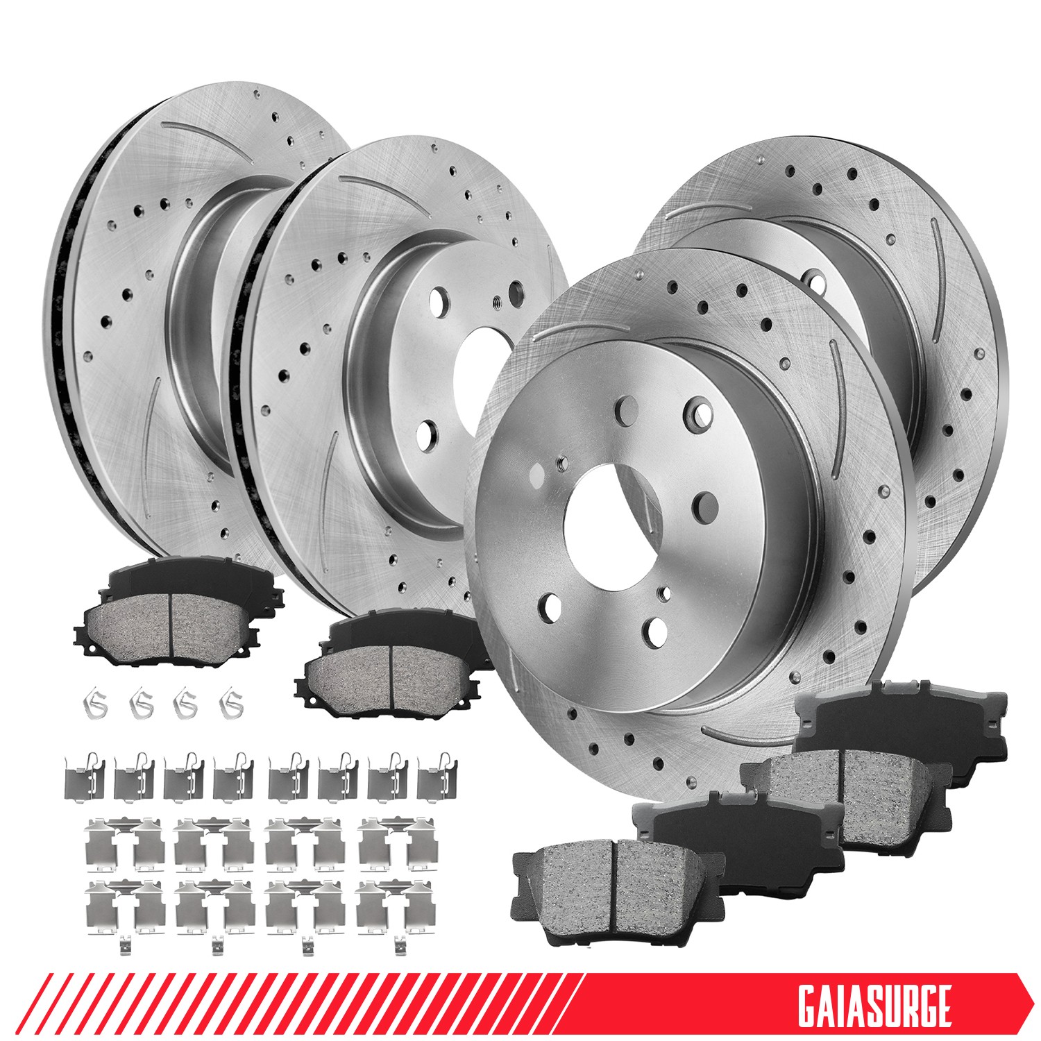 Front & Rear Disc Brake Rotors Pads for 2006 2007-2018 Toyota Rav4 Lexus HS250h