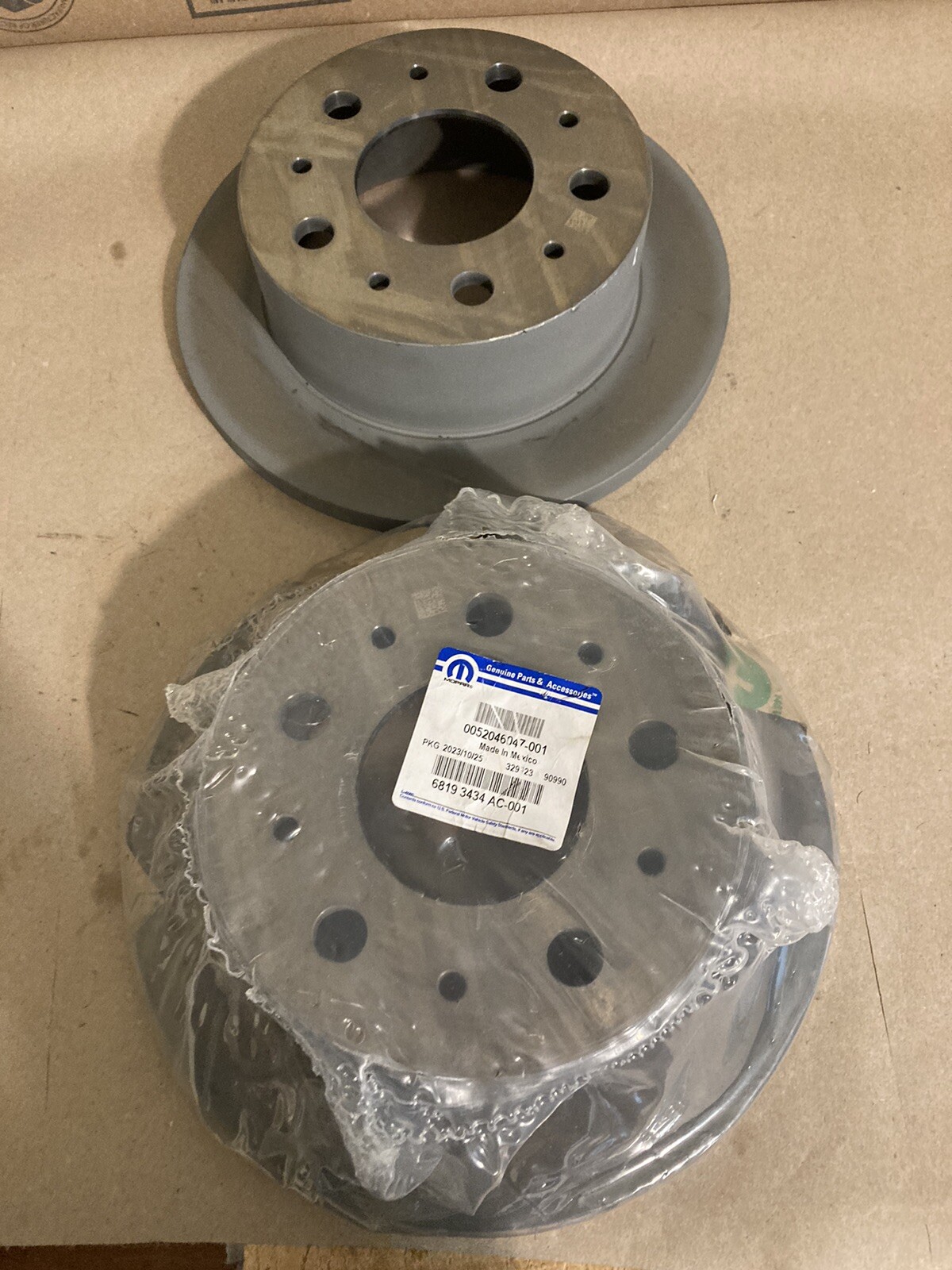 Genuine OEM Mopar Set of 2 Rear Solid Disc Brake Rotors For ProMaster 1500 2500