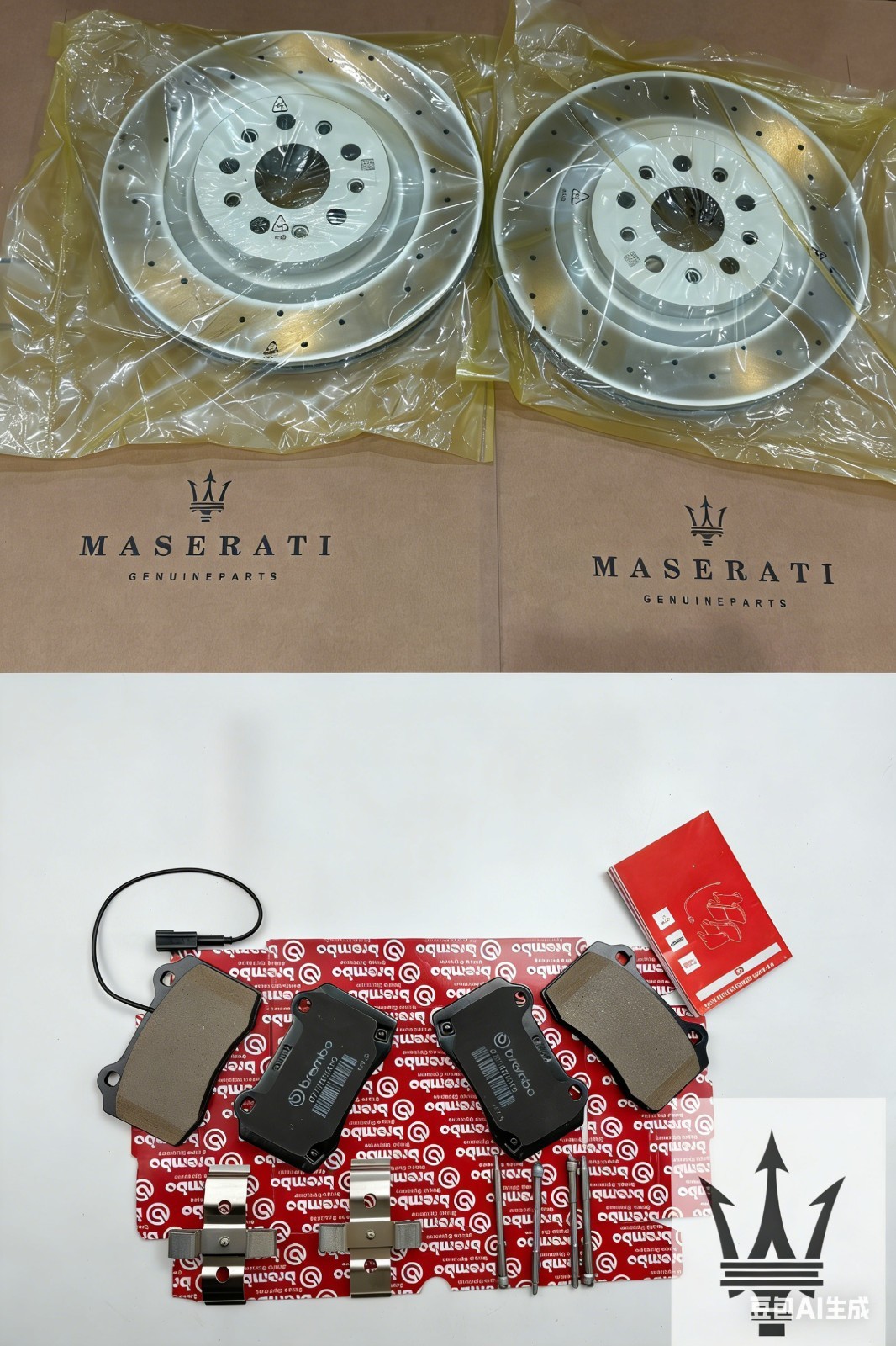 GEN 2017-2022 Maserati Ghibli 2.0/3.0/3.8L rear brake pads rotors with hardware