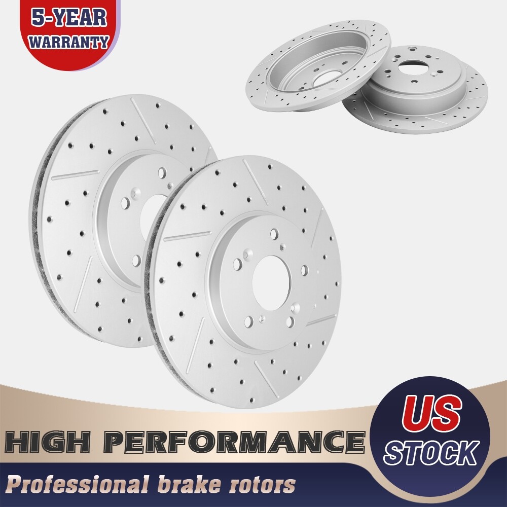 Front & Rear Disc Brake Rotors for 2001 – 2006 Acura MDX 2003 – 2008 Honda Pilot