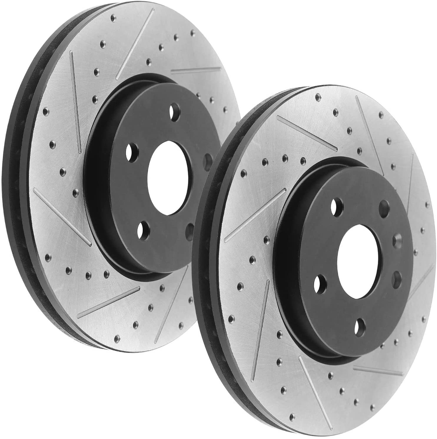 For Chevy Malibu Impala Equinox Front Disc Brake Rotors and Ceramic Brake Pads
