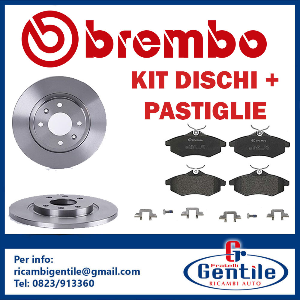 Brembo Kit Front Discs Brake Pads Citroen C3 1.4 I Bivalent 54Kw 73Cv 1360Cc
