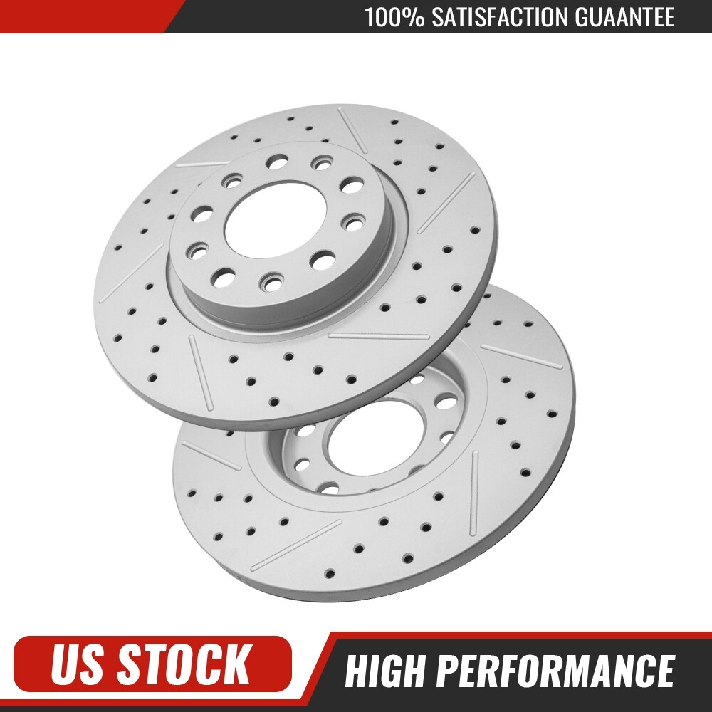 278mm Rear Drilled Disc Brake Rotors for Jeep Cherokee 2014-2022 Chrysler 200