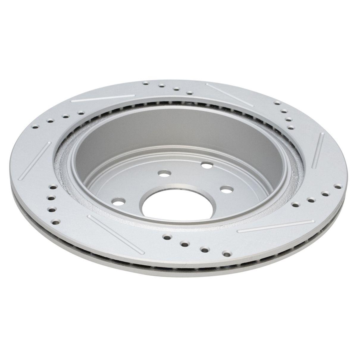 Performance Brake Rotor Drilled & Slotted Coated Rear Pair for Nissan