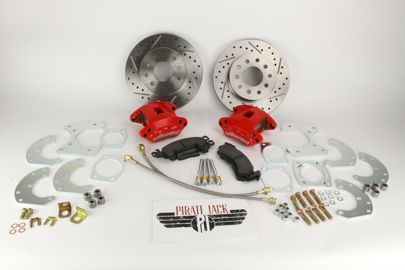 1964-73 Ford Mustang 9″ Rear Disc Brake Conversion, D/S Rotors & Red Wilwood