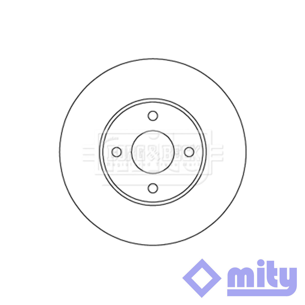 Fits Ford Fiesta 2005-2008 2.0 1x Brake Disc Front Mity 5S6Y1125AC