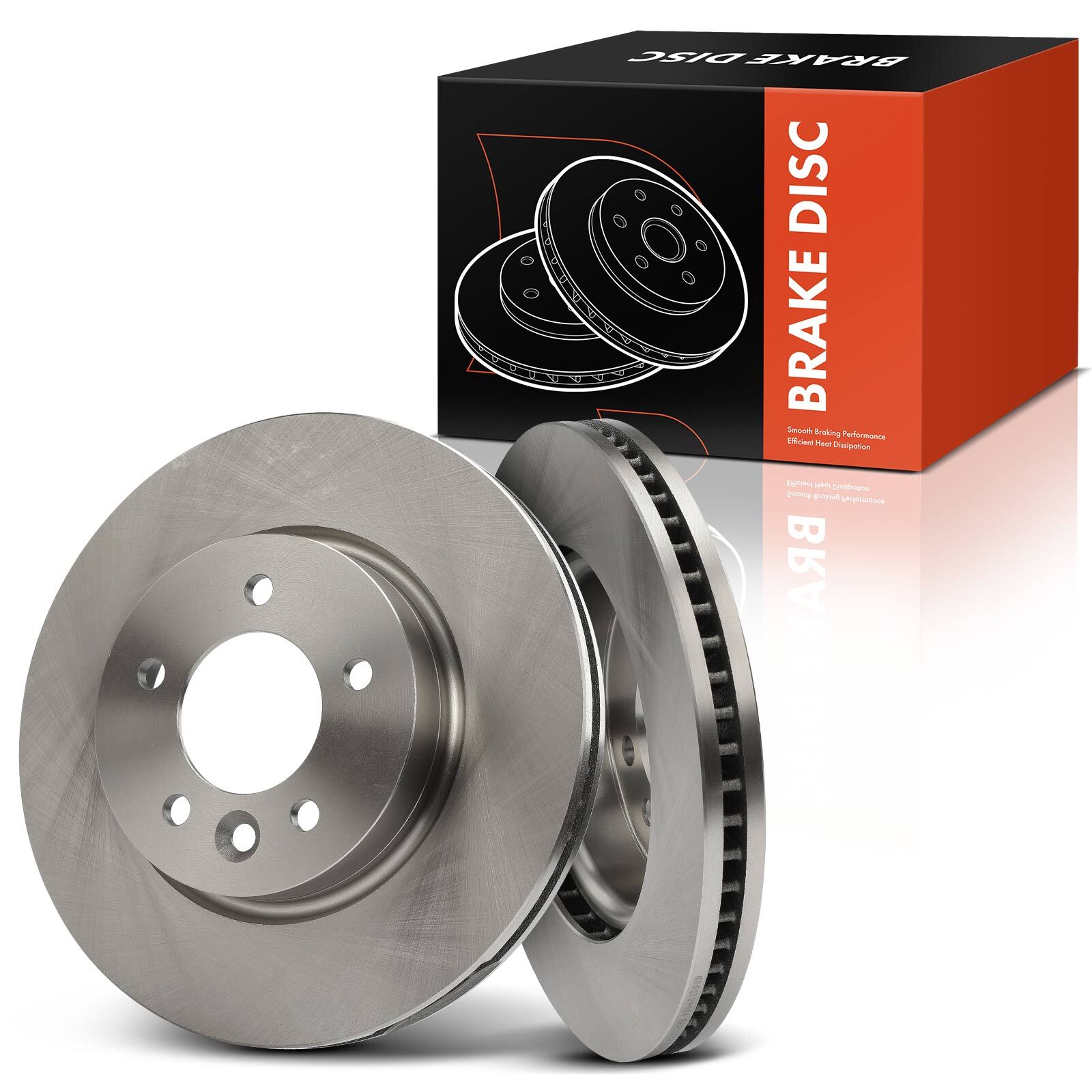 2Pcs 317 mm Front LH & RH Disc Brake Rotors for Land Rover LR3 2005-2009 V6 4.0L