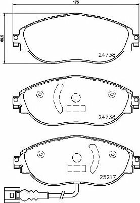 TEXTAR Front Axle BRAKE DISCS + PADS for AUDI A3 Convertible 1.8 TFSI 2014-on