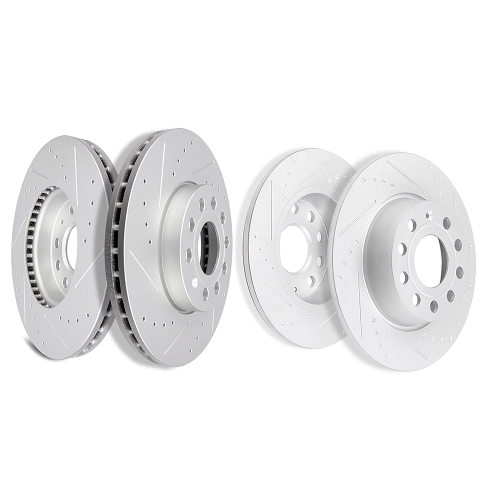 Slotted Front Rear Brake Discs Rotor For 2011-2017 Volkswagen Jetta Sedan Kit