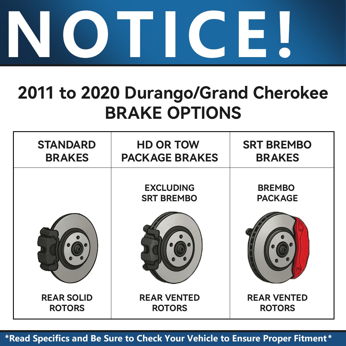 350mm Front & Rear Drilled Rotor Brake Pad for 2017-20 Grand Cherokee HD V8 5.7L