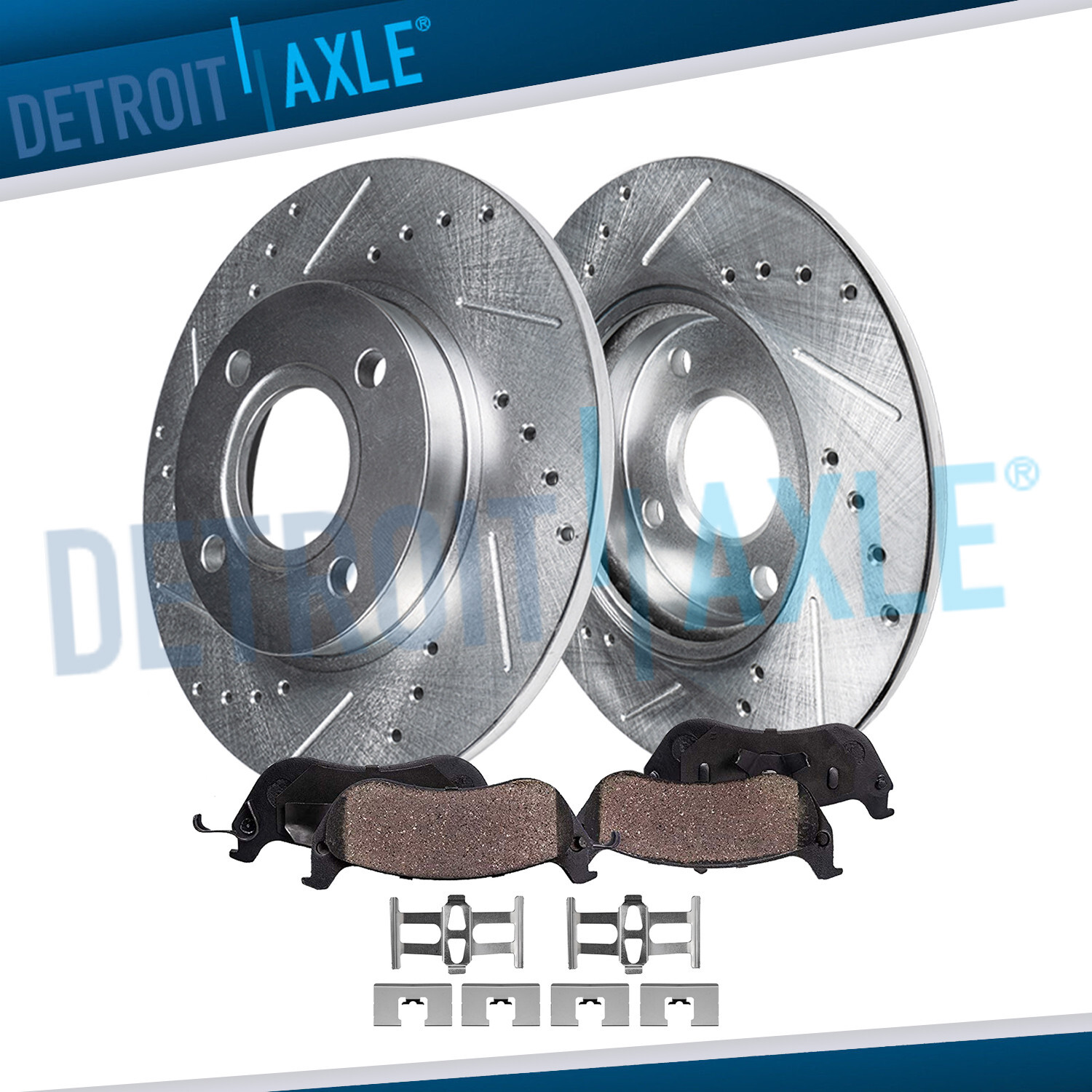 9.41” Rear Drilled Rotors Pads for Honda Civic Del Sol Prelude Acura Integra
