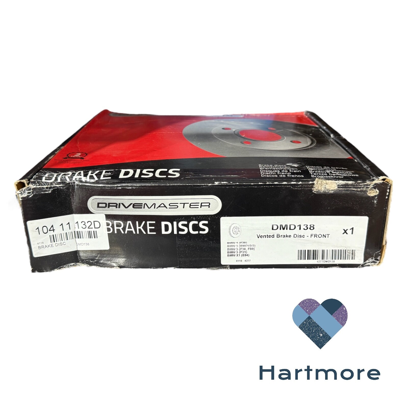 Drivemaster DMD138 Brake Disc (Single) Front LH/RH BMW 3 Series/ BMW X1