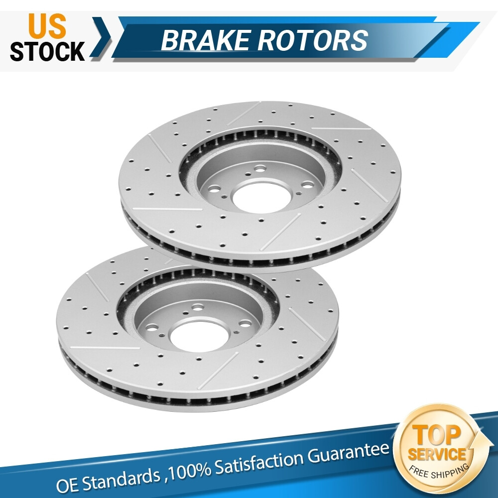 12.99 inch (330mm) Front Disc Brake Rotors Set for Acura MDX RLX ZDX Honda Pilot