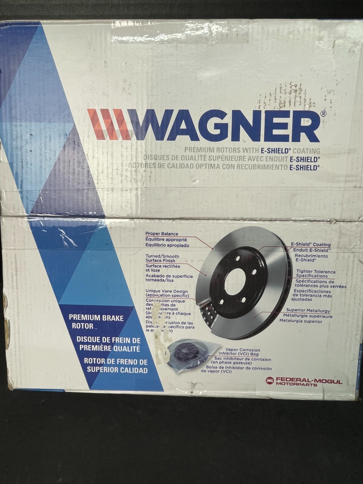 NEW Wagner E-Shield Premium Brake Rotor Disque Federal Mogul Motorparts BD12627E
