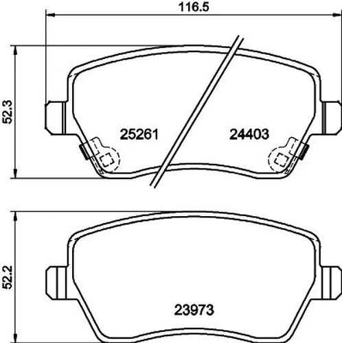 For Renault – Clio MK3 2005-2014 Front 260mm Vented Brake Discs and Pads