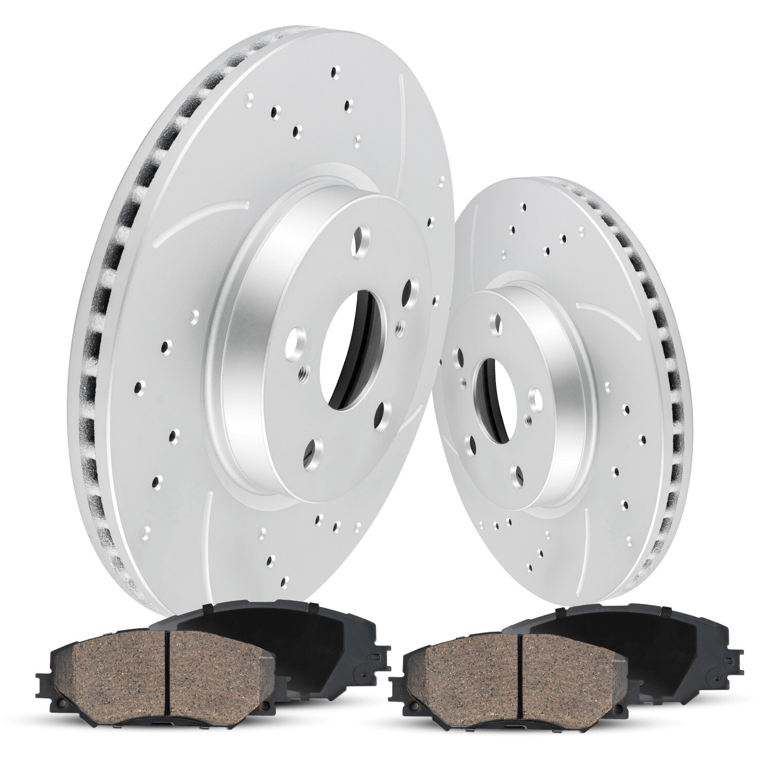 Front Disc Rotors Ceramic Brake Pads Kit for 2002 – 2004 2005 2006 Toyota Camry