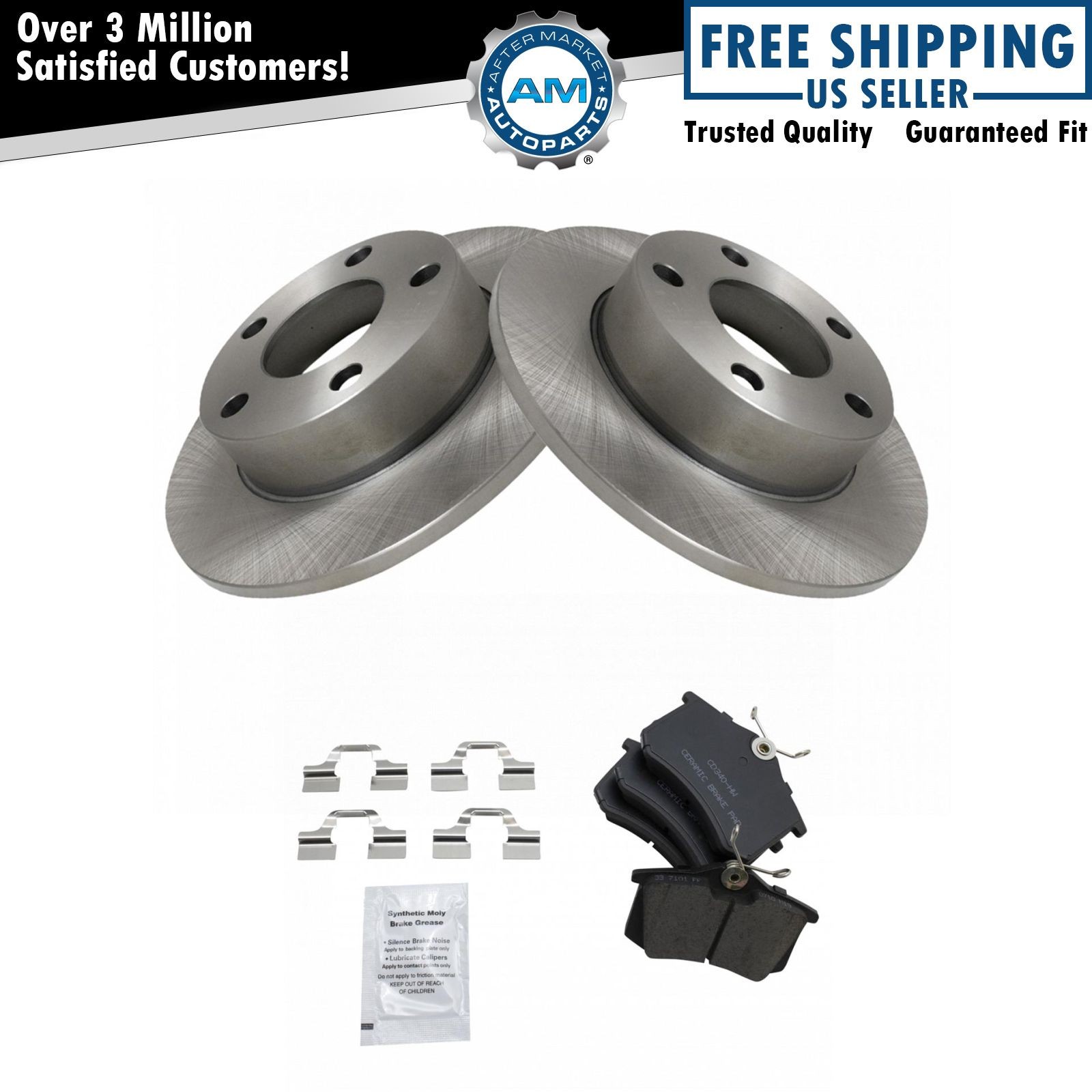Rear Brake Pad & Rotor Kit Brake Rotor For 2002 Audi A4 Quattro S4