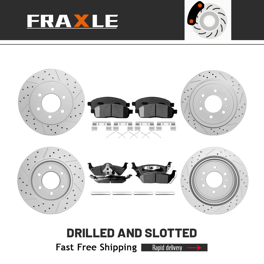 330mm Front Rear Brake Rotors+Ceramic Pads for 05-08 Ford F150 Mark LT 4×4 6 Lug