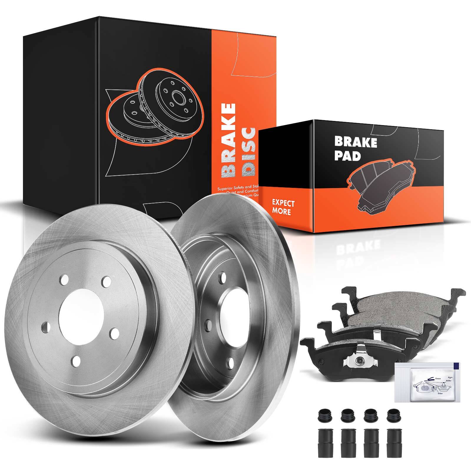 Rear Disc Brake Rotor & Ceramic Brake Pad for Ford Escape Mercury Mariner 05-08