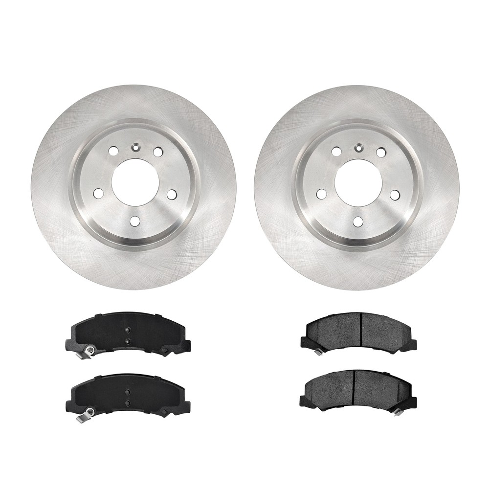 For 2006-11 Cadillac DTS Buick LuCerne V8 323mm Front Brake Rotors&Ceramic Pads