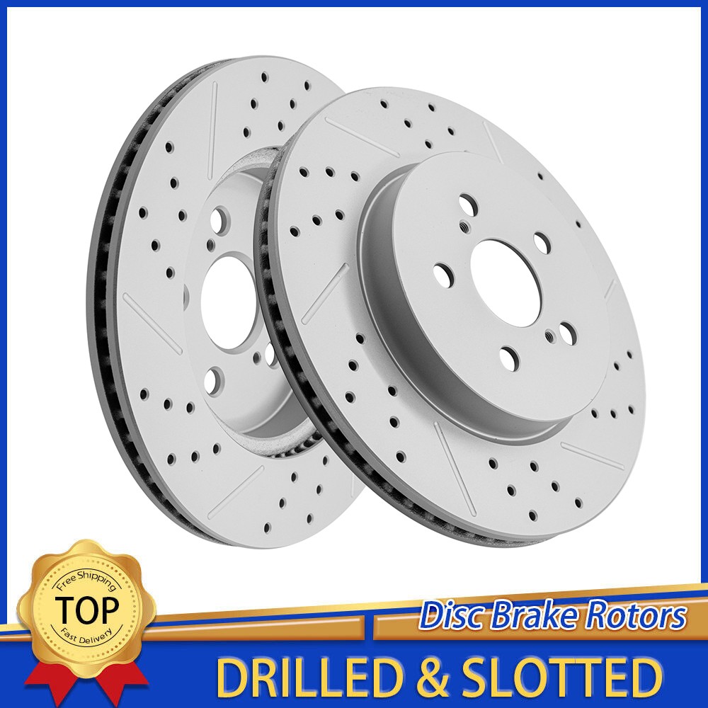11.14 inch 283mm Front Drilled Disc Brake Rotors For Toyota Corolla Prius Prime