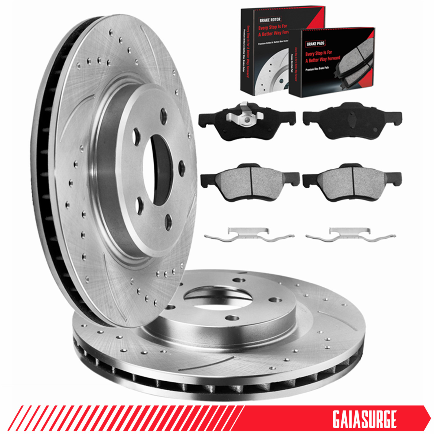 Front Drilled Rotors Brake Pads for Ford Escape Mazda Tribute Mercury Mariner