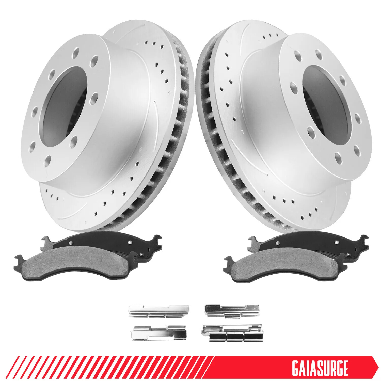 For 2000 – 2002 Dodge Ram 2500 3500 Front Brake Rotors & Ceramic Brake Pads 8LUG