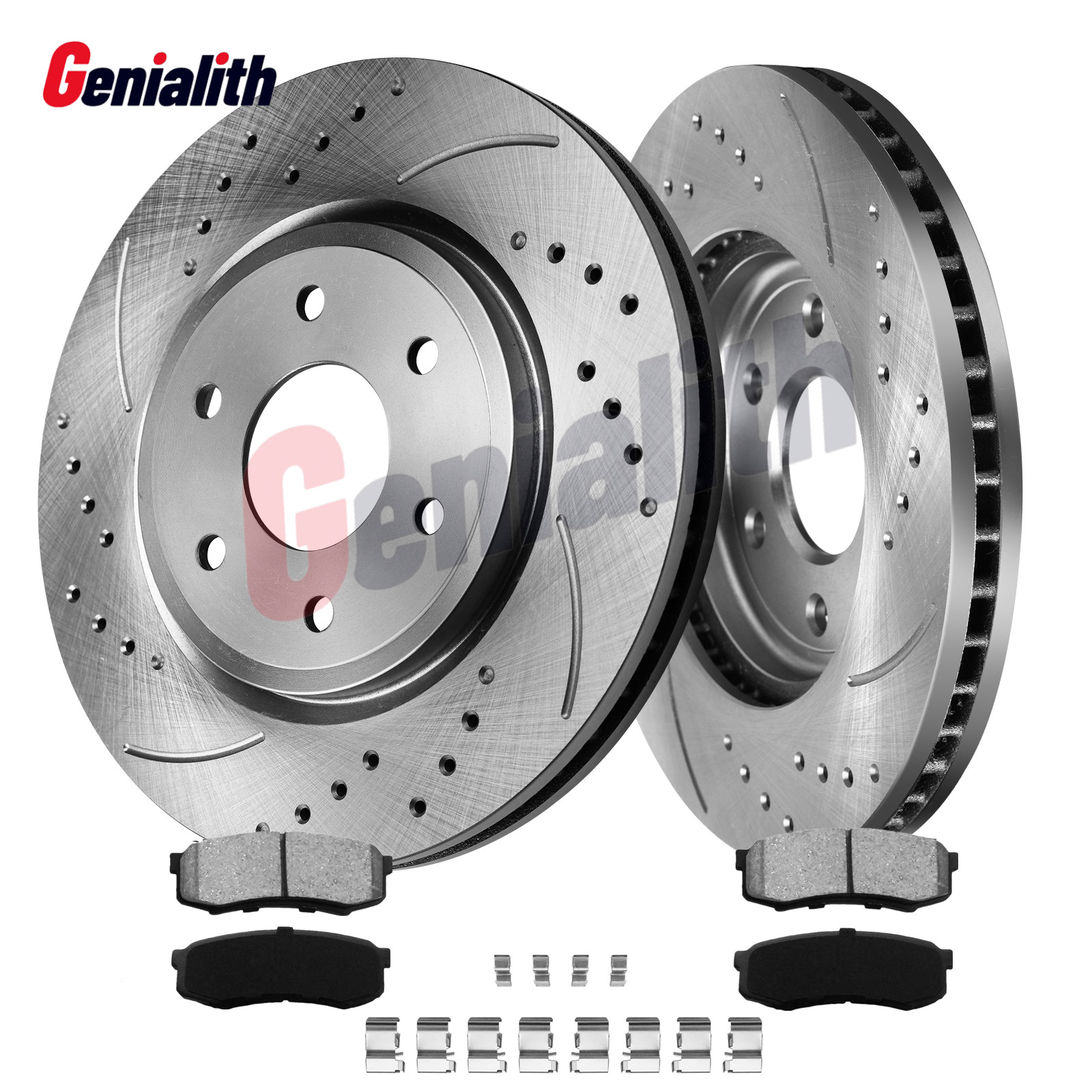 12.3in Rear Disc Brake Rotors Ceramic Brake Pads Kits for Toyota 4Runner Sequoia