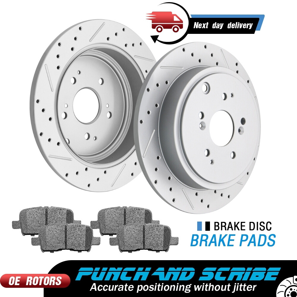 Rear Disc Rotors + Ceramic Brake Pads for 2001 – 2005 2006 Acura MDX Honda Pilot