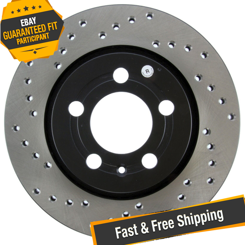 StopTech 128.33069R Sport Drilled 1-Piece Rear Brake Rotor for 04-05 VW Jetta