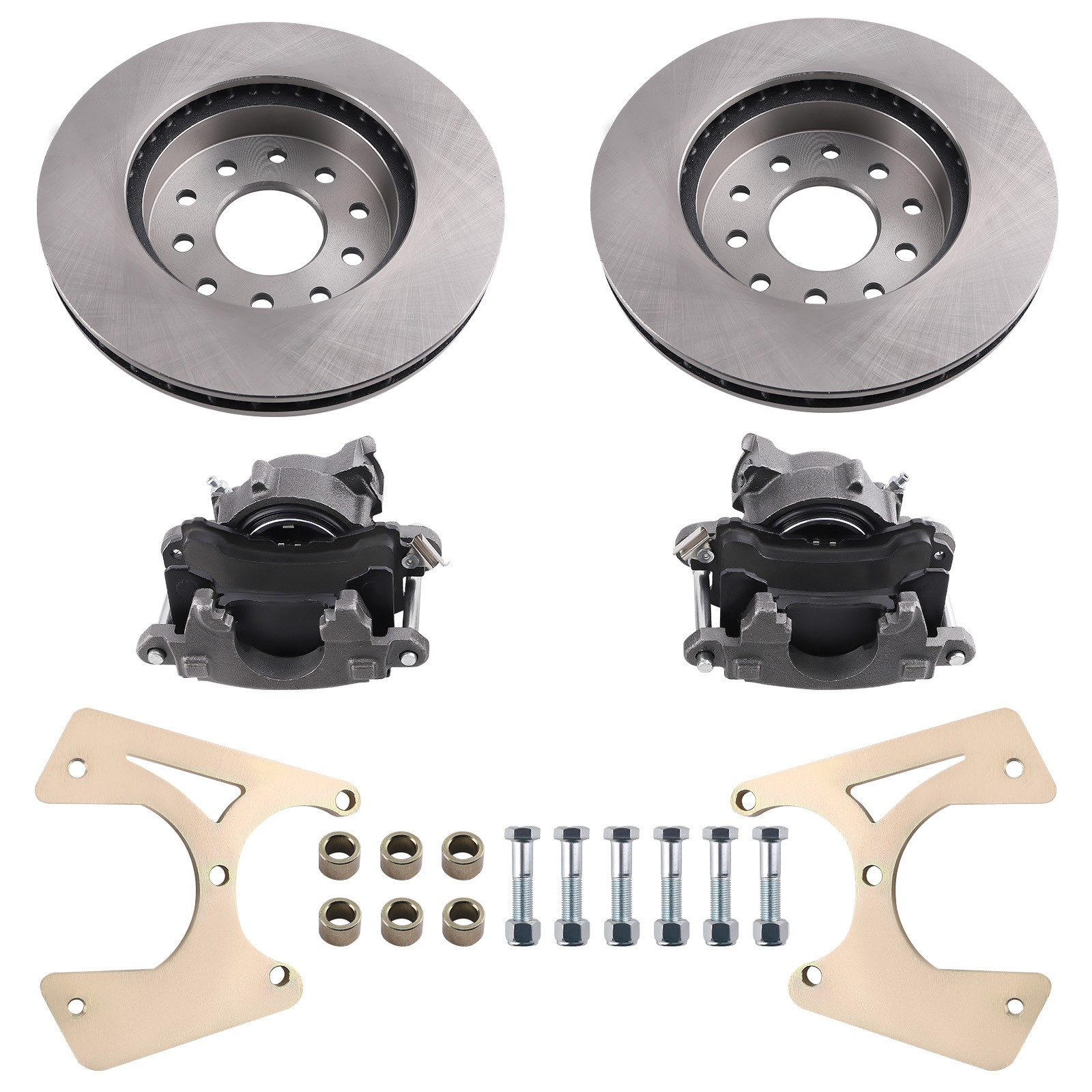 Rear Disc Brake Conversion Kit for GM 10 & 12 Bolt with Brake Calipers&Pads