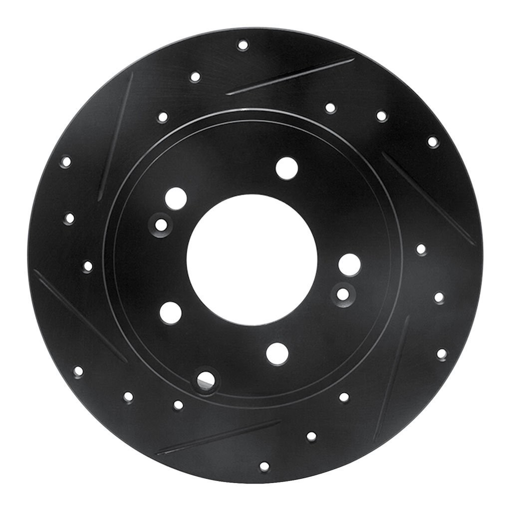 633-03021L 633-03021R Pair – Drilled and Slotted Black Zinc Rotors