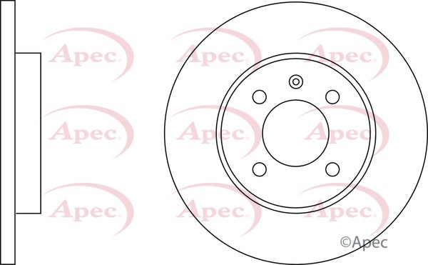 2x Apec Red Front Brake Discs 256mm Fits Seat Vw Caddy Golf Inca Passat