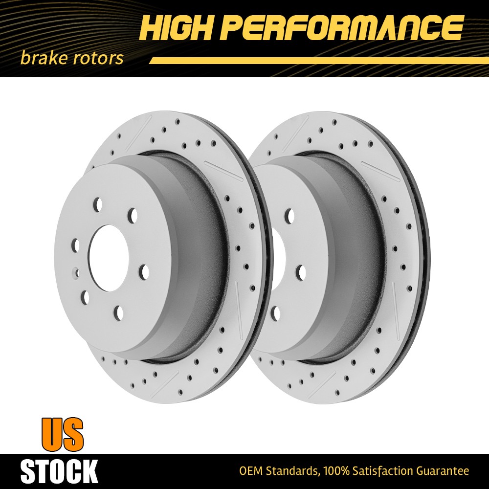 324mm Rear Drilled Disc Brake Rotors For 2015-2020 Chevrolet Colorado GMC Canyon