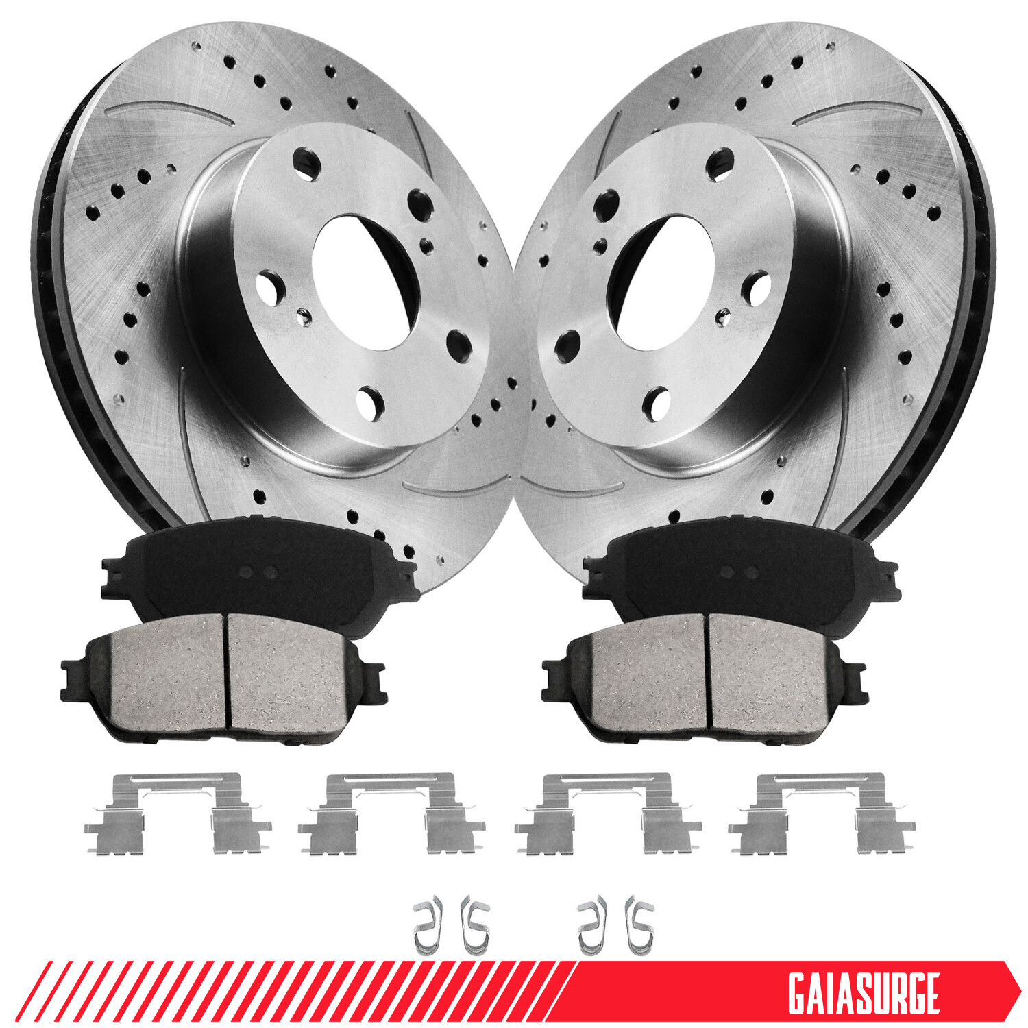 5 Lug Front Brake Rotors & Ceramic Pads for 2005 2006 2007- 2015 Toyota Tacoma