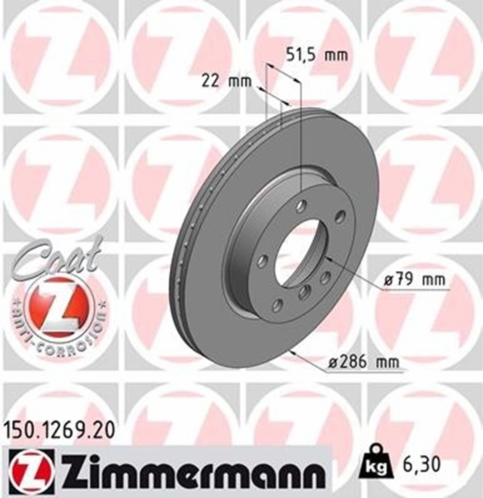 Front Brake Discs Rotors German Zimmermann 1992-05 BMW 318i 323i 325i 328i Z3 Z4