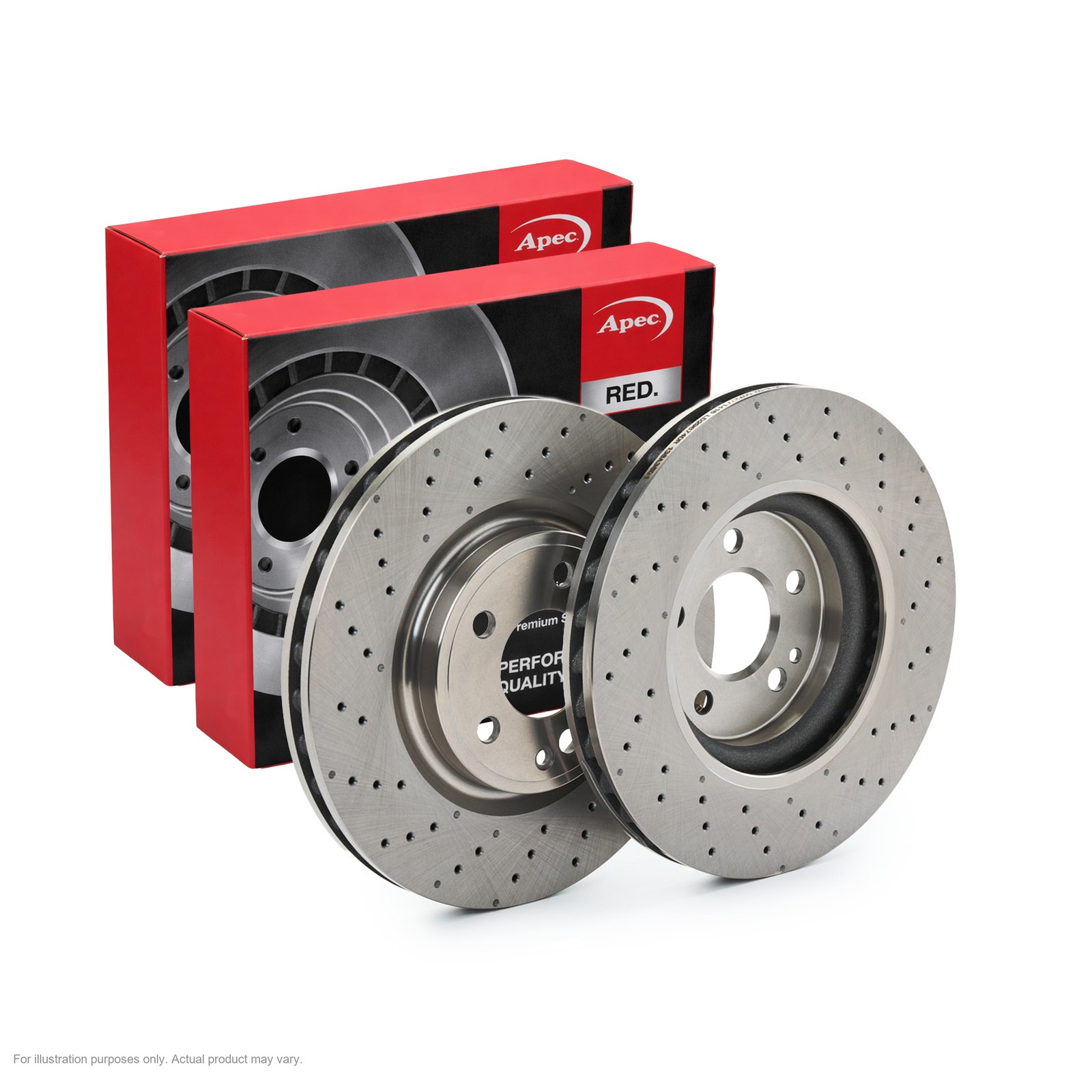 2x APEC Front Brake Discs For MERCEDES-BENZ A-CLASS A 220 d 2015-18 DSK3280