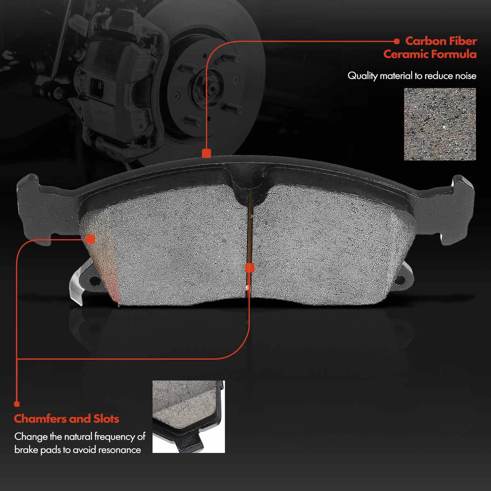 Front Drilled Rotors & Ceramic Brake Pads for Dodge Durango Jeep Grand Cherokee