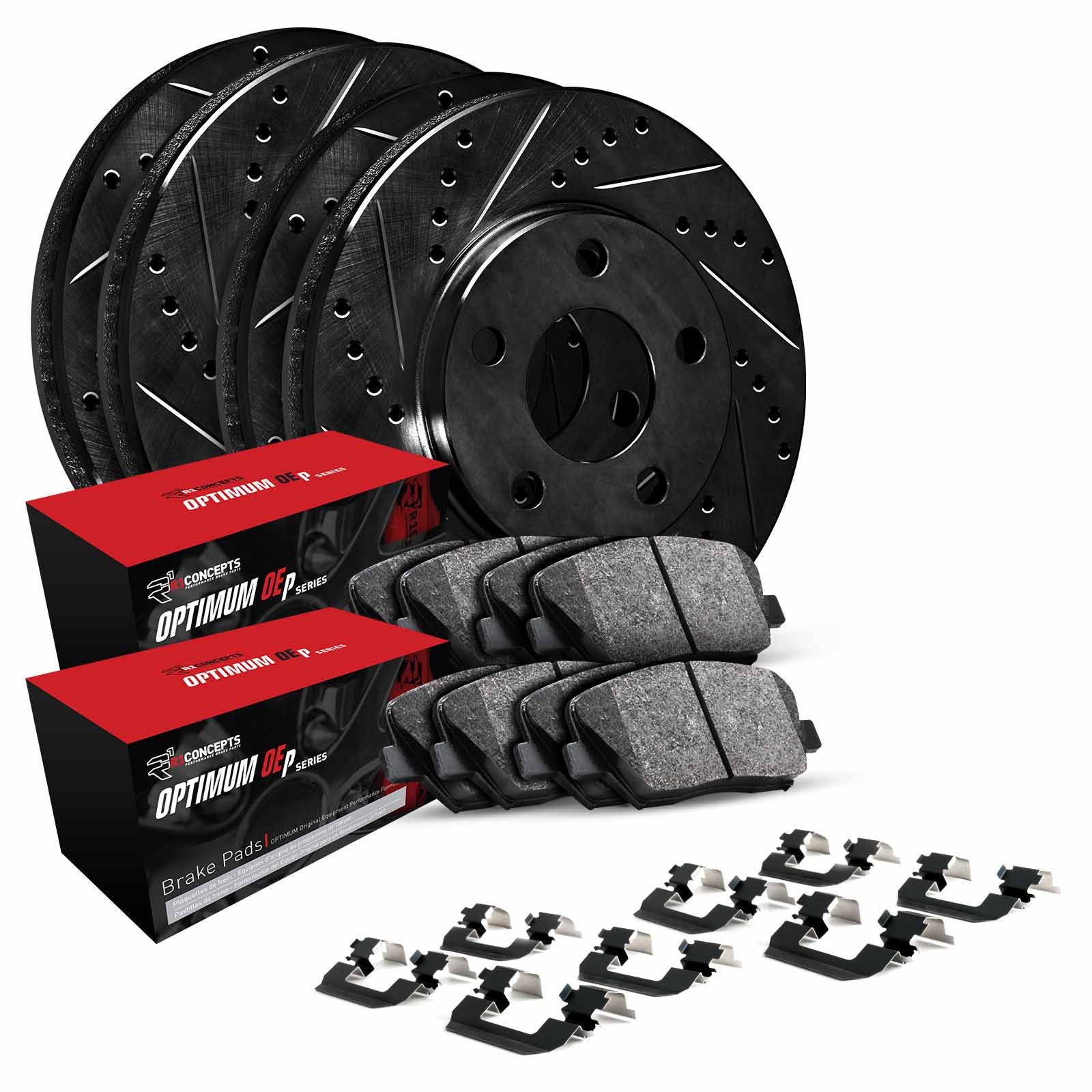 R1 Concepts Whuh2 93001 R1 Concepts Black Drilled Slotted Rotors With 5000 Oep