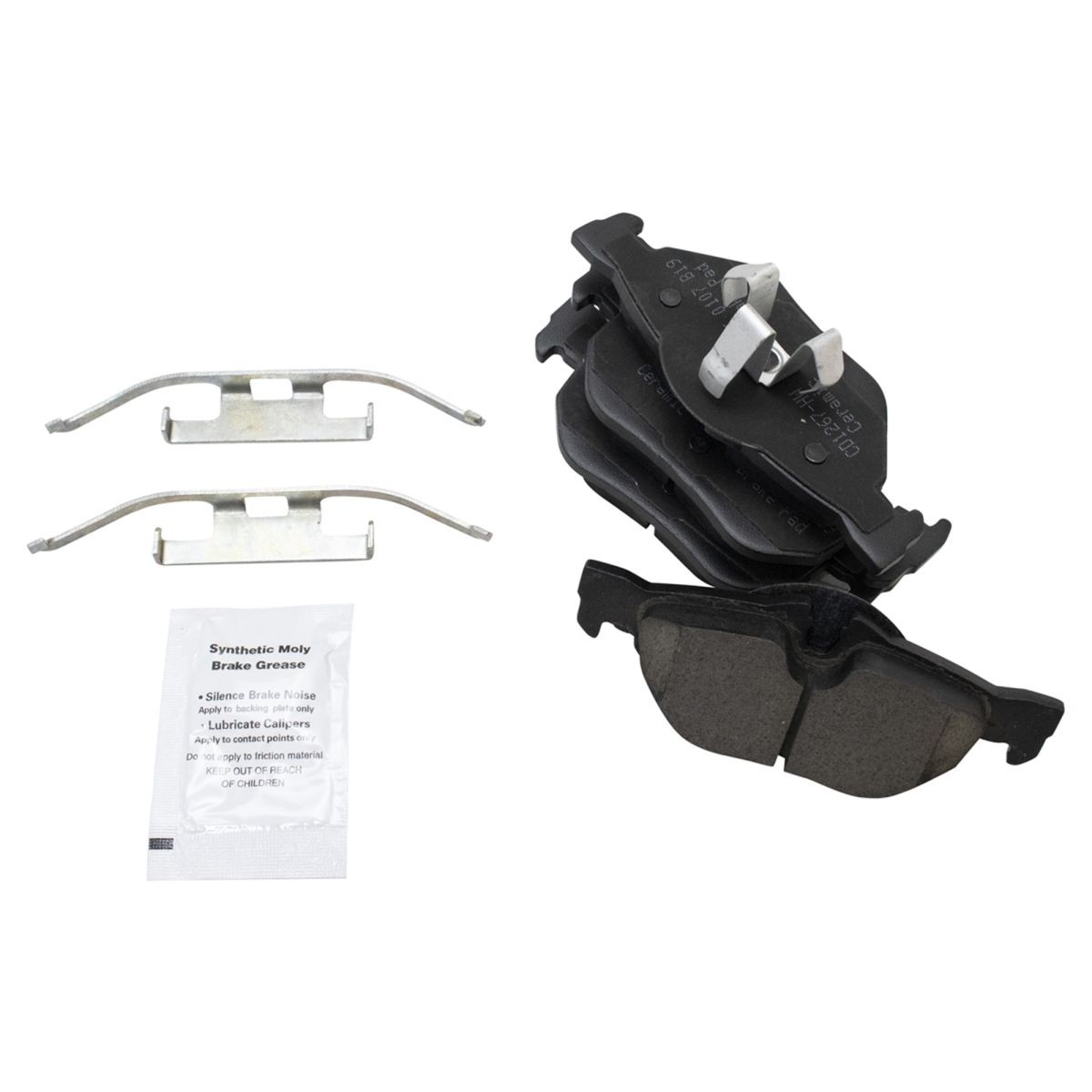 TRQ Brake Rotor Performance & Ceramic Pad Front & Rear Kit w/Chemicals
