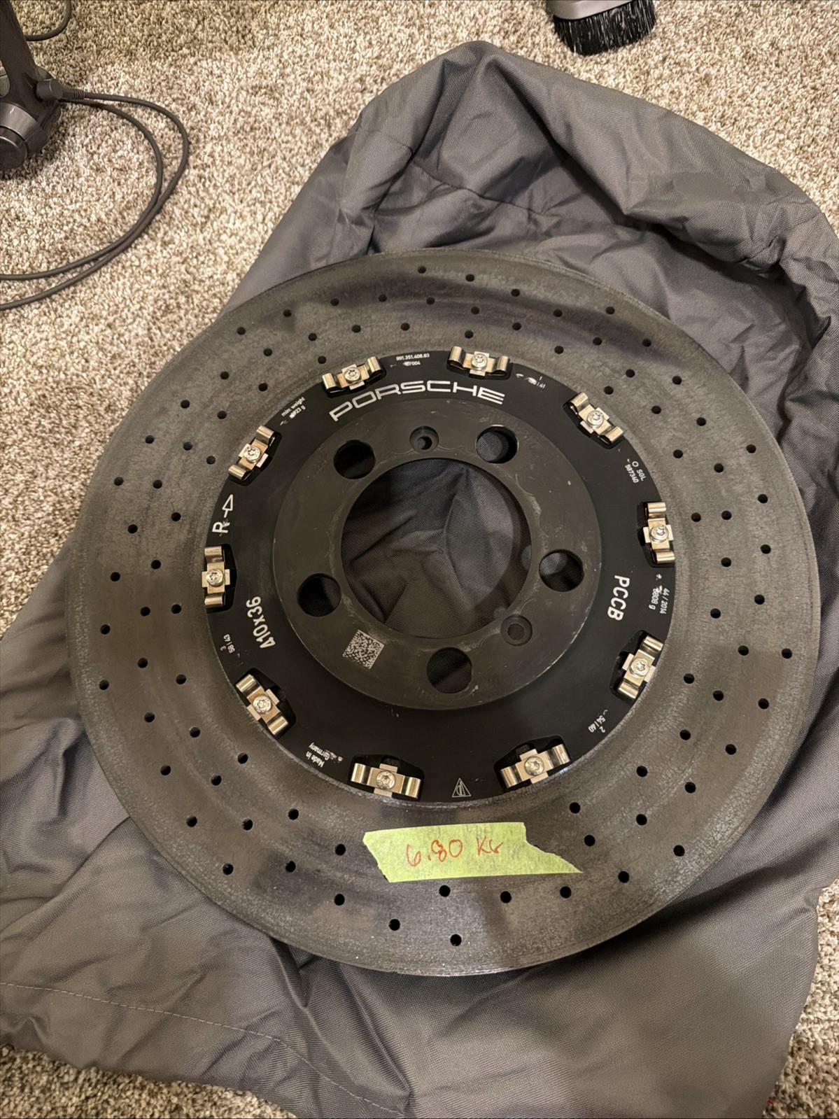 Porsche GT3 PCCB Ceramic Brake Rotor 410x36mm Front Right