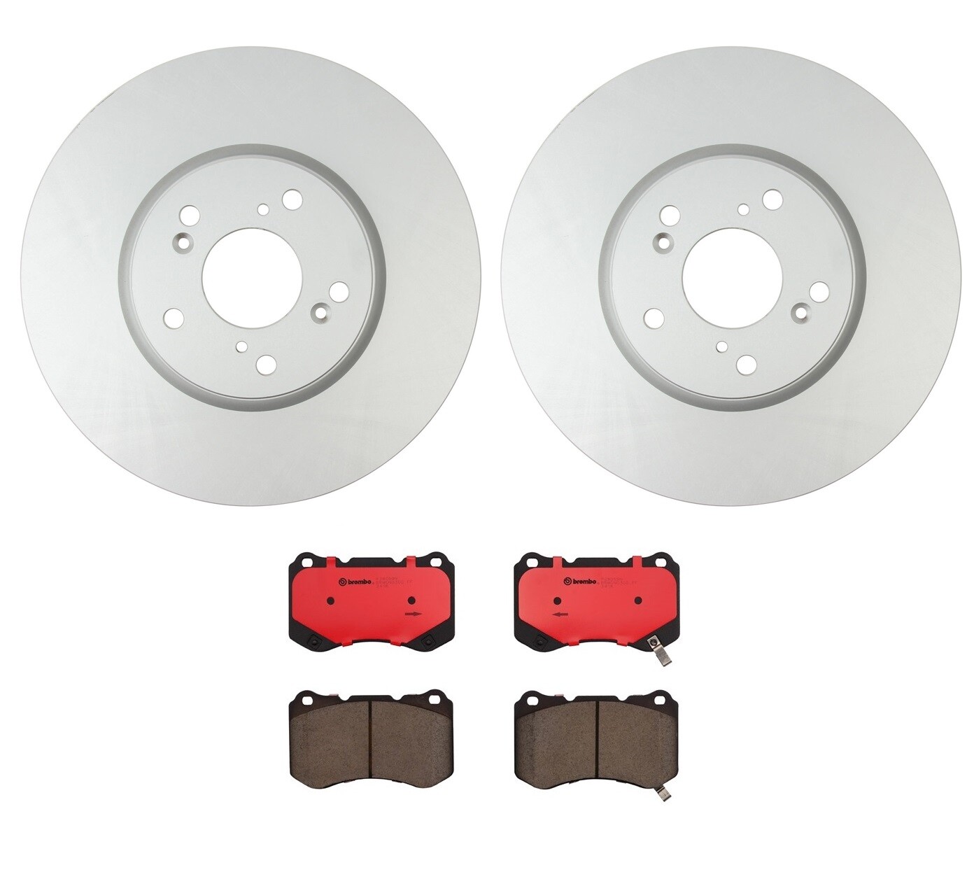Durago Front Brake Kit Disc Rotors 310MM Brembo Ceramic Pads For Acura TL 04-08