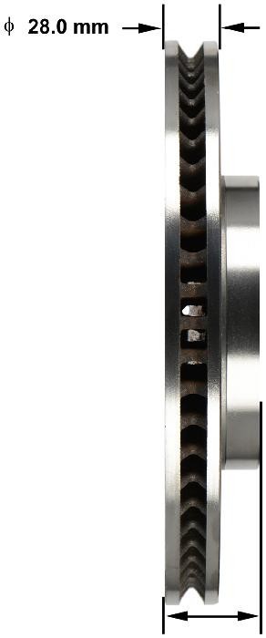 Bendix Friction Front Disc Brake Rotor for Mirai, ES300h, ES350+More (PRT6155)