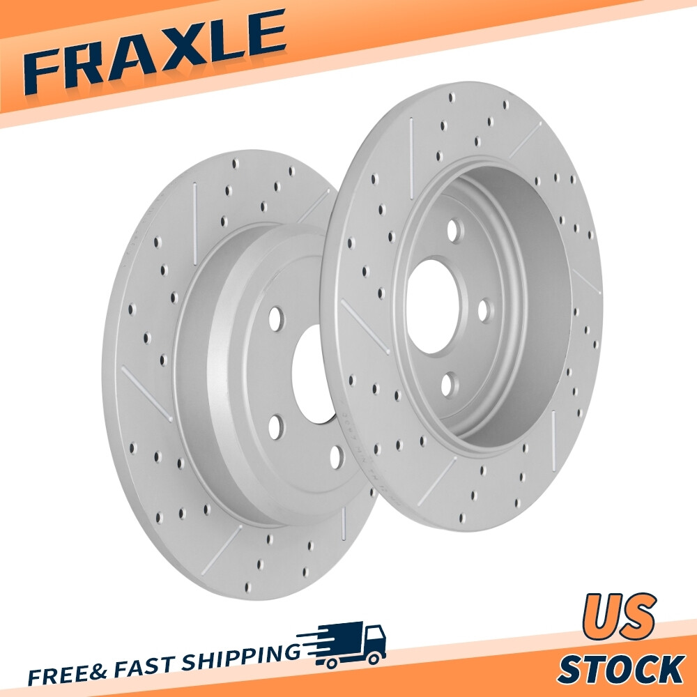 Rear Drill Slot Disc Brake Rotor For Jeep Grand Cherokee Dodge Durango 2011-2020