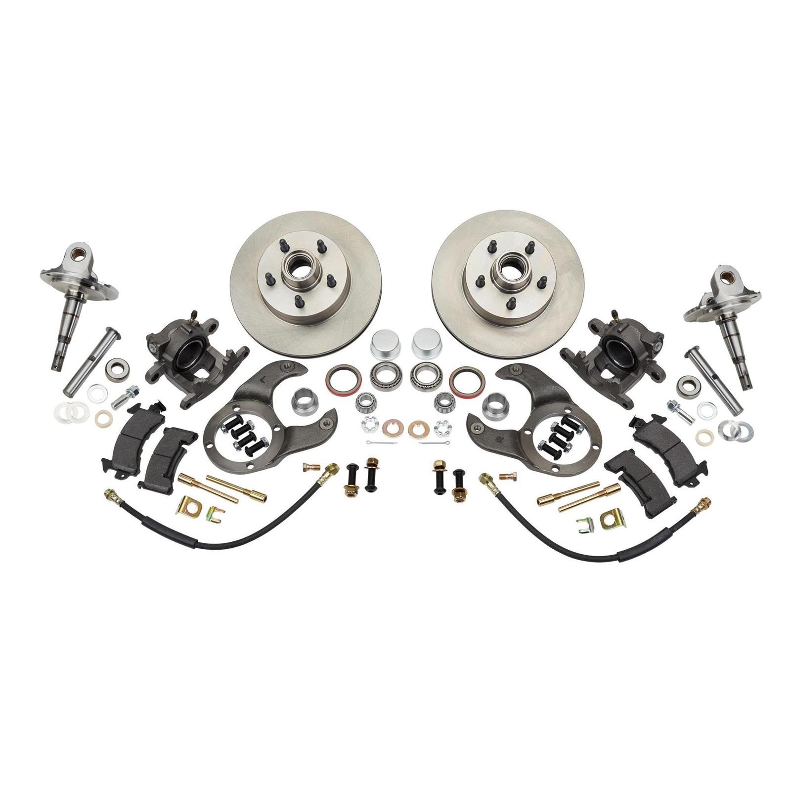 Disc Brake Kit 5 on 4-1/2, Metric, w/Spindle, Fits Ford Spindle 1937-48