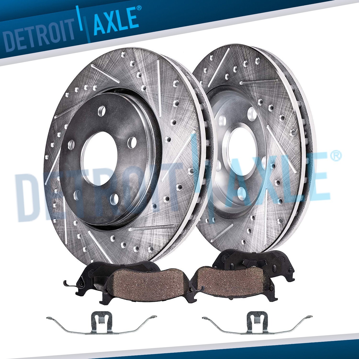 13.58” Front Drilled Brake Rotors Pads Kit for Audi A5 A6 A7 Quattro Q5 S4 S5