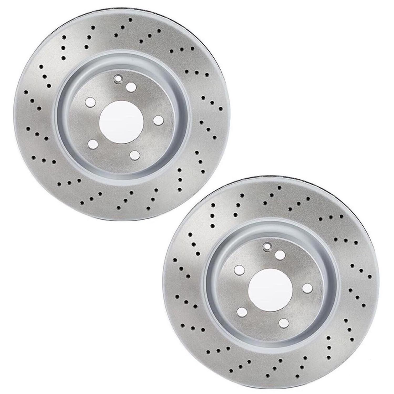 Brembo Pair Set of 2 Front 335mm X-Drilled Disc Brake Rotors for MB C216 W221