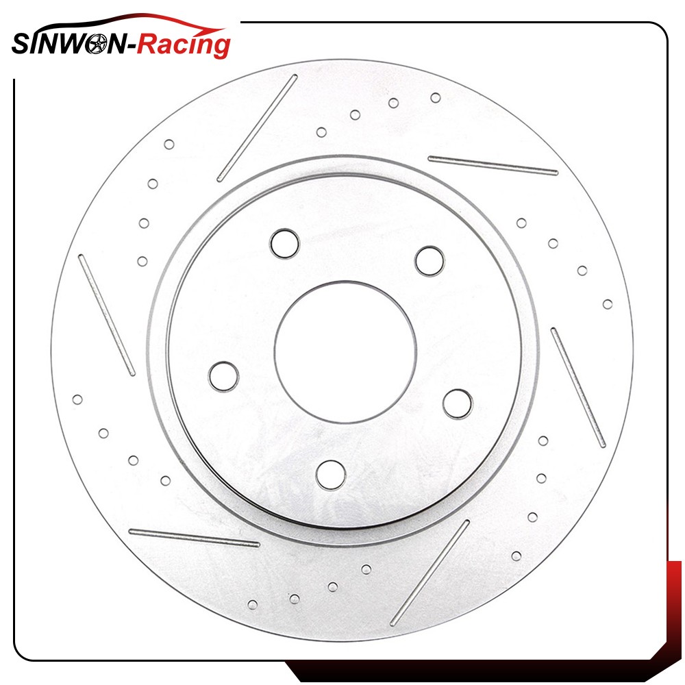 Rear Brakes Ceramic Pads and Rotors Slotted For 2008-2010 Dodge Grand Caravan