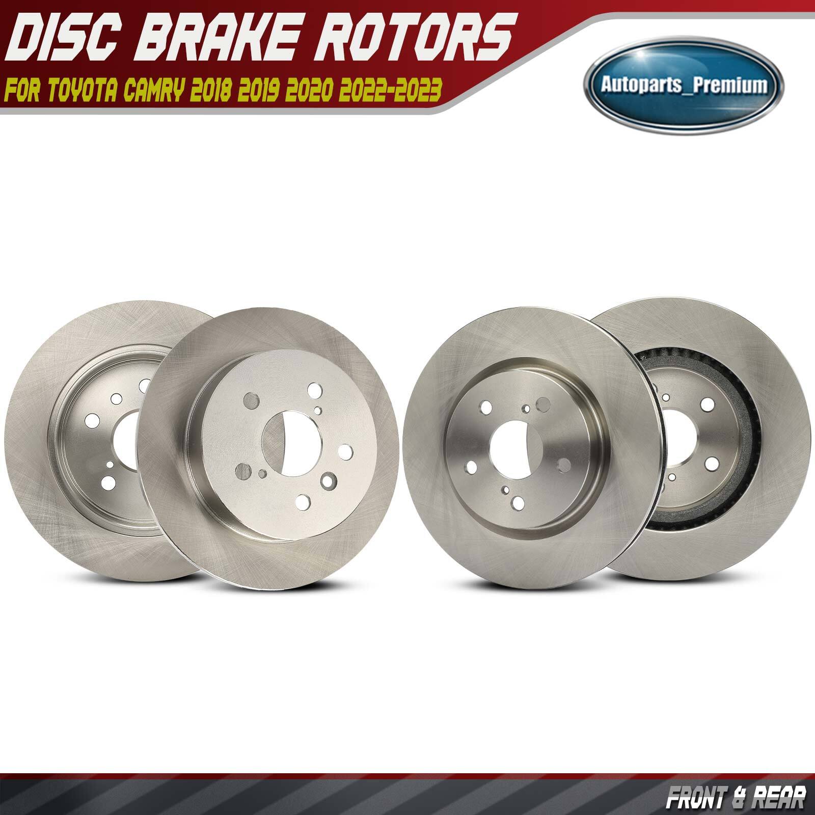 4Pcs Front & Rear Disc Brake Rotors for Toyota Camry 2018 2019 2020 2022-2023
