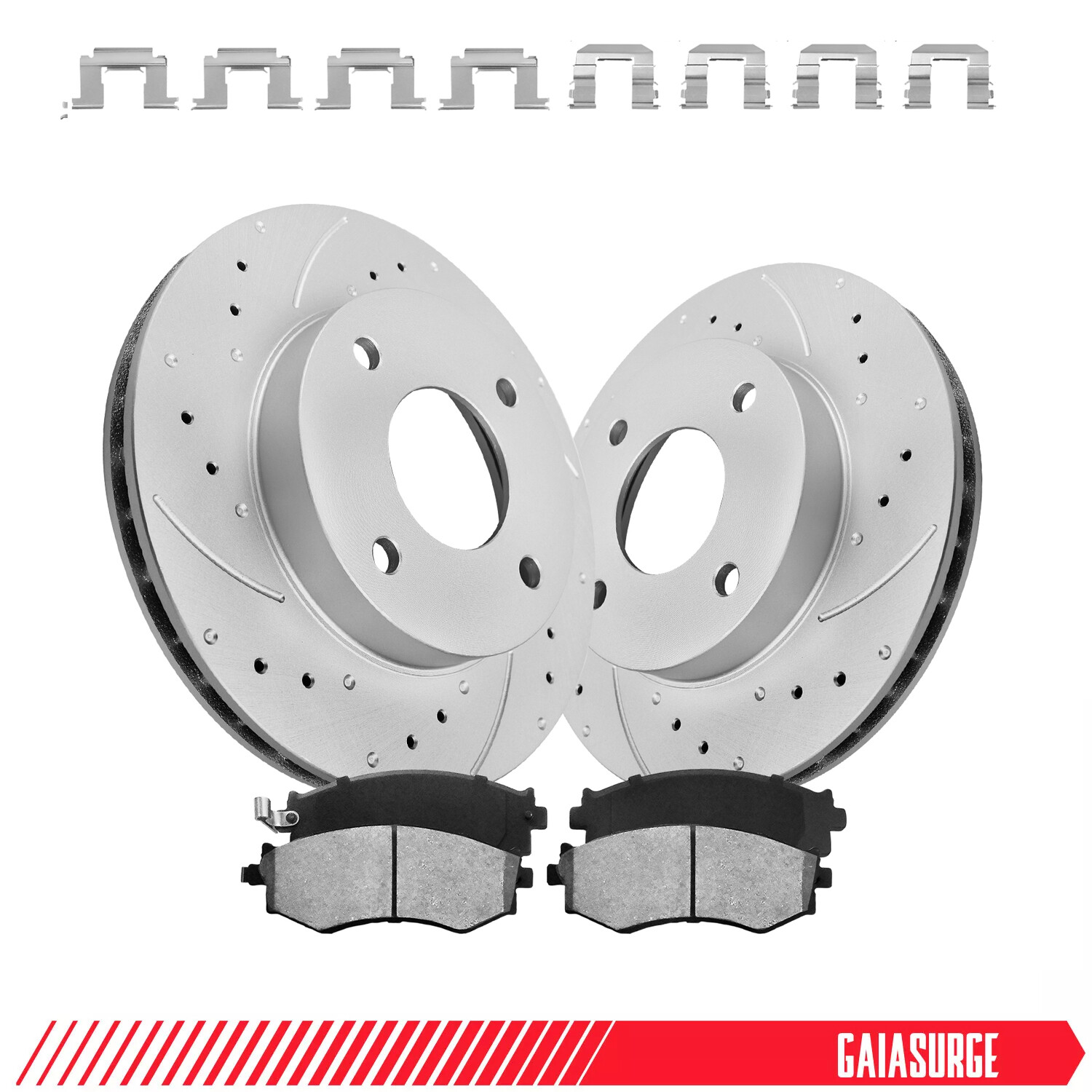 For 2000-2006 Nissan Sentra Front Drilled Disc Rotors Ceramic Pads 257mm